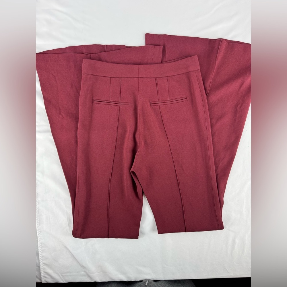 Jill Stuart Maroon Wide Leg Trouser - Picture 4 of 6
